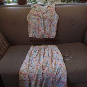 Vintage cotton two piece set.
